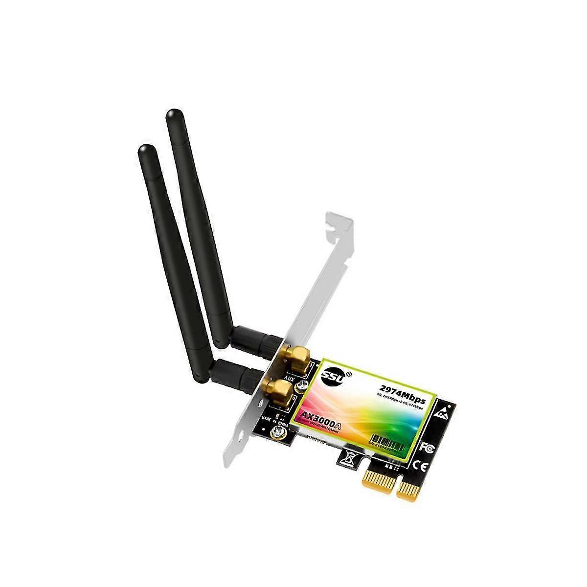 AX3000 Dual-Band 3000Mbps WiFi6 PCIe Wifi Adapter Wireless 2.4G/5G 802.11Ac/AX Wi-Fi 6 Card for PC