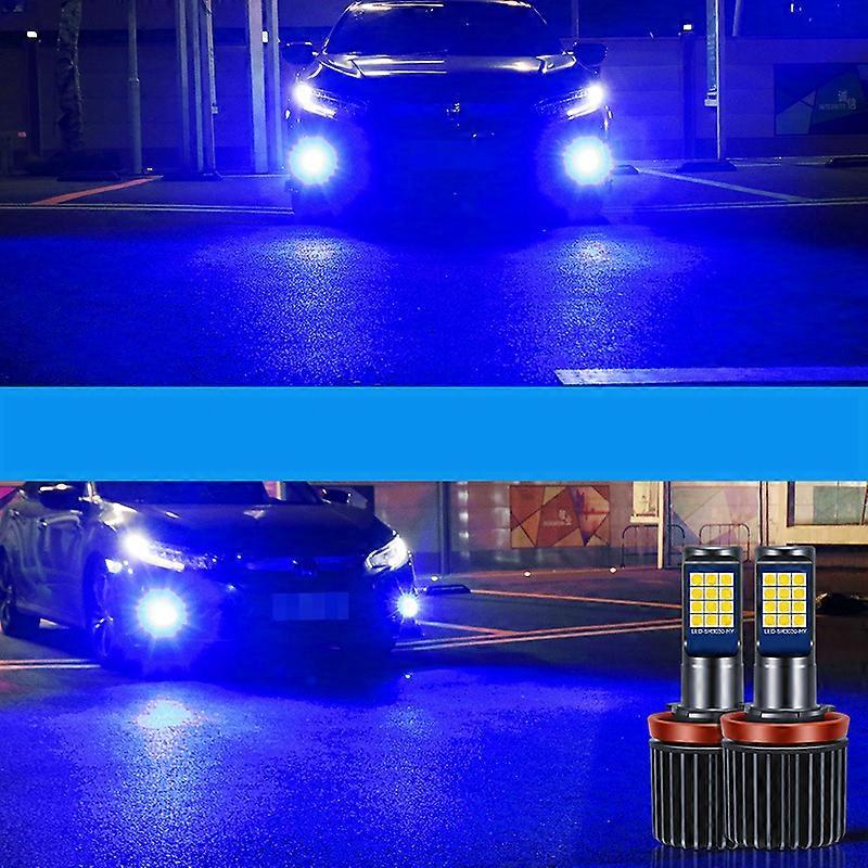 2Pcs Led Bulb H8 H11 Auto Fog Light H3 H27 880 881 9005 HB3 9006 HB4 Lemon Green Car Lamp 1200LM 12V DRL Driving Running Lamp