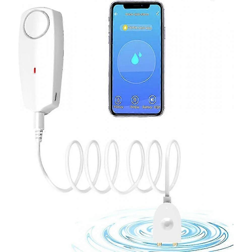 Water Alarm Sensor, WiFi Water Leak Detector, Overflow Flood Leakage Alerts, Remote Monitor RRZ