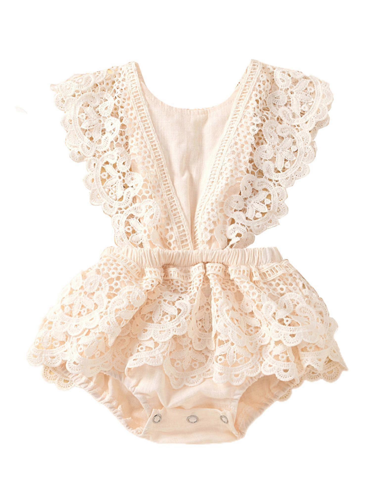 طفل صغير بنات الدانتيل بلا أكمام رومبر التصوير الفوتوغرافي حفلة عيد ميلاد جمبسوت