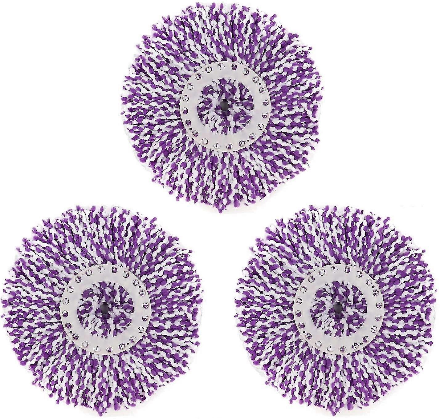 3 Replacement Mop Micro Head Refill For 360 Spin Magic Mop-microfiber Replacement Mop Head-round