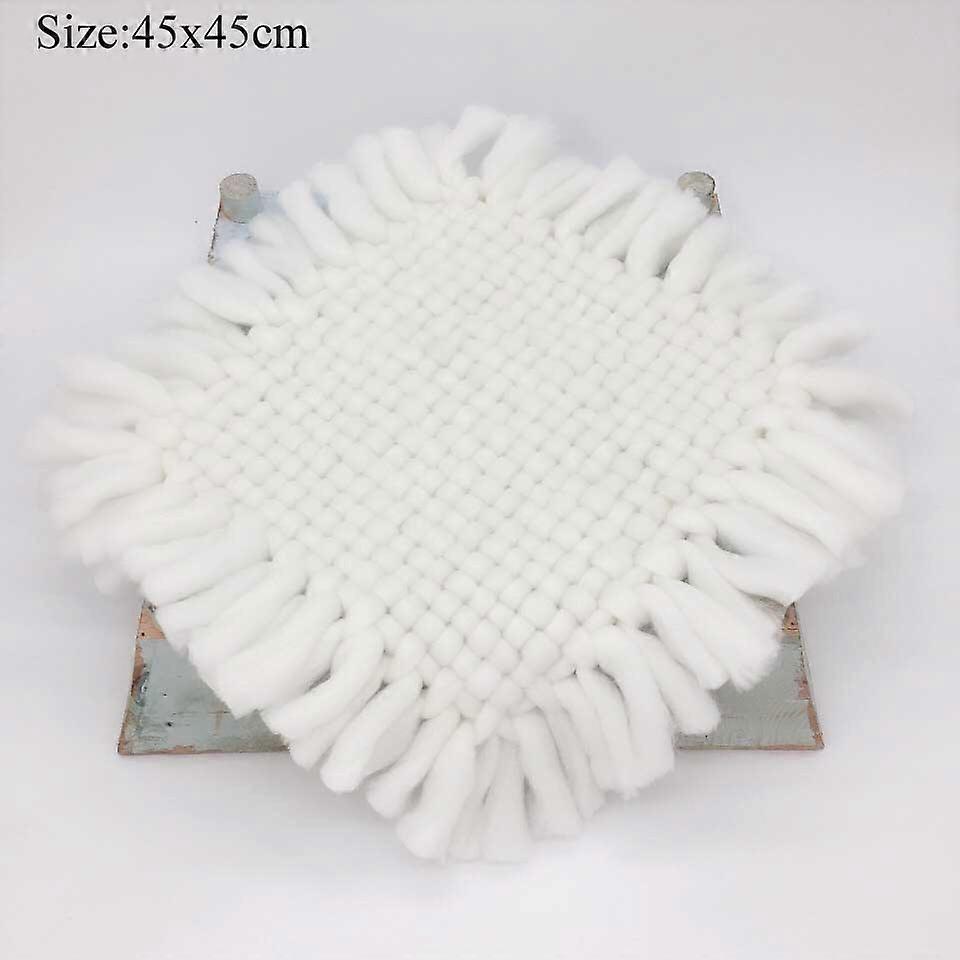 新生児の赤ちゃんソフト写真毛布幼児編みホワイトピンクグリーン毛布マットデコレーション幼児写真小道具45x45cm