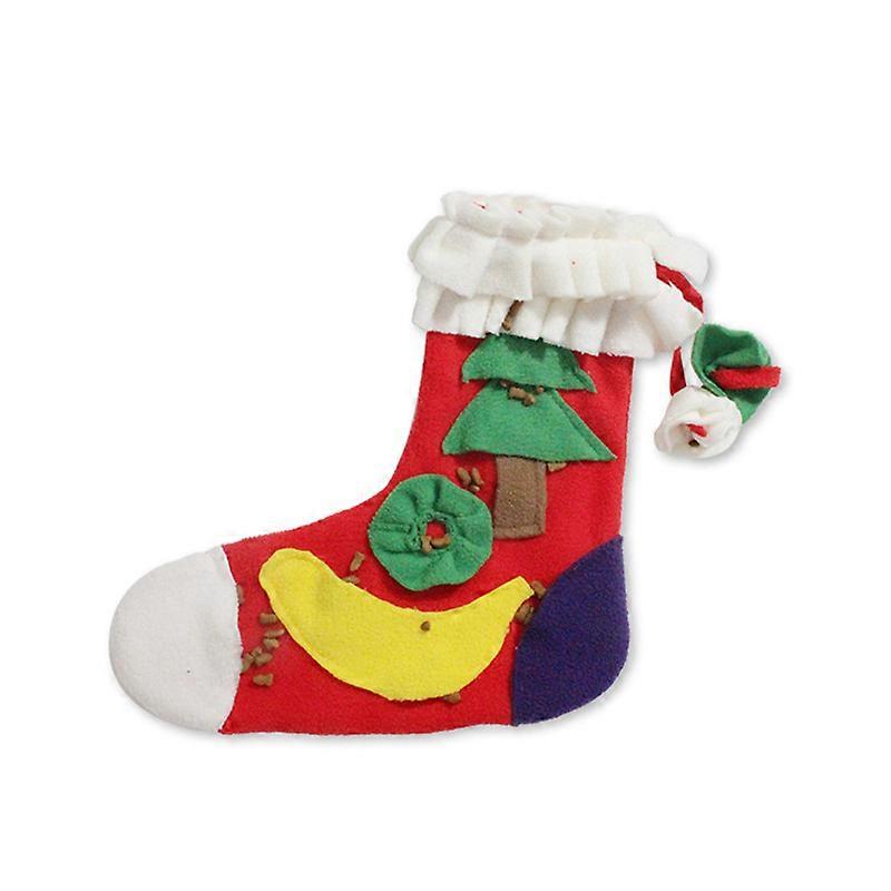 Pet Dog Sniffing Mat Pets Interactive Play Toys Find Food Training Blanket Christmas socks Dogs Feeding Pad Nosework Puzzle