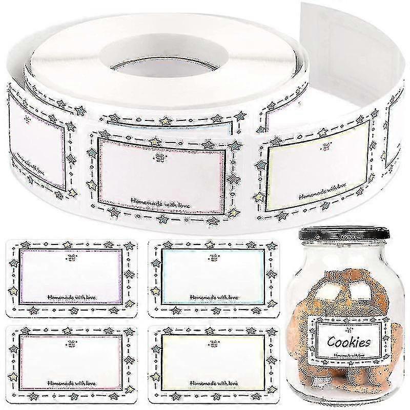 500pcs 5x3cm Food Labels Self-adhesive Jam Jar Labels Container Labels - ya