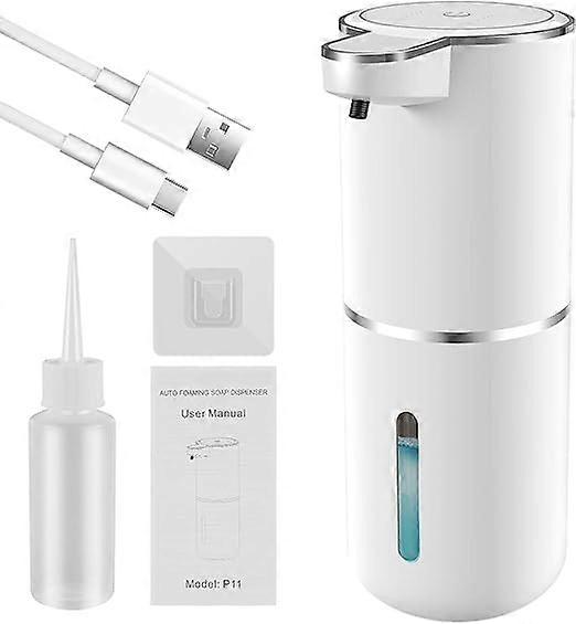 Automatický dávkovač mydla, 500mAh nabíjateľné bezdotykové dávkovače mydla 380 ml inteligentný dávkovač mydla 4 úrovne nastaviteľný elektrický dávkovač penového mydla IP