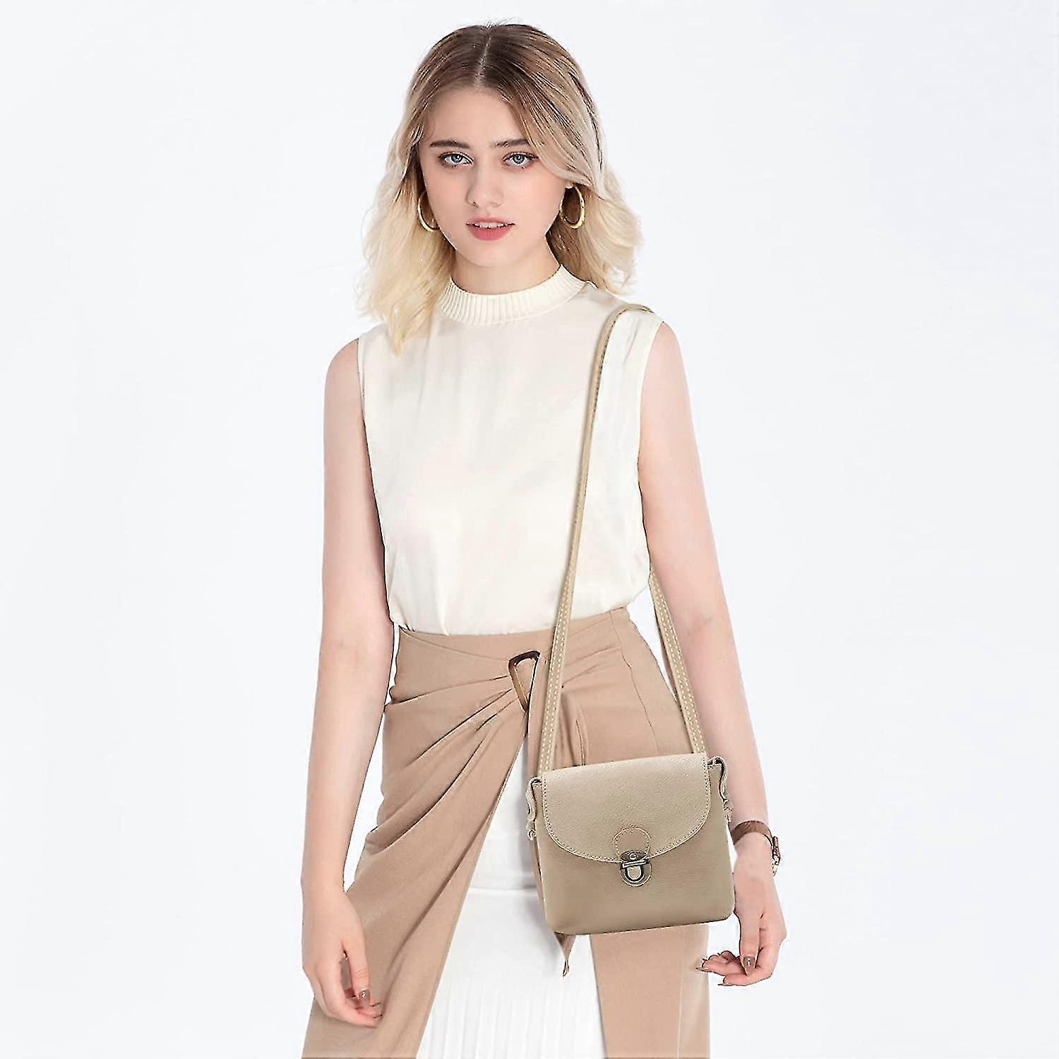 Donna a tracolla Borsa a tracolla Borsa laterale con blocco antifurto, mini signore in pelle