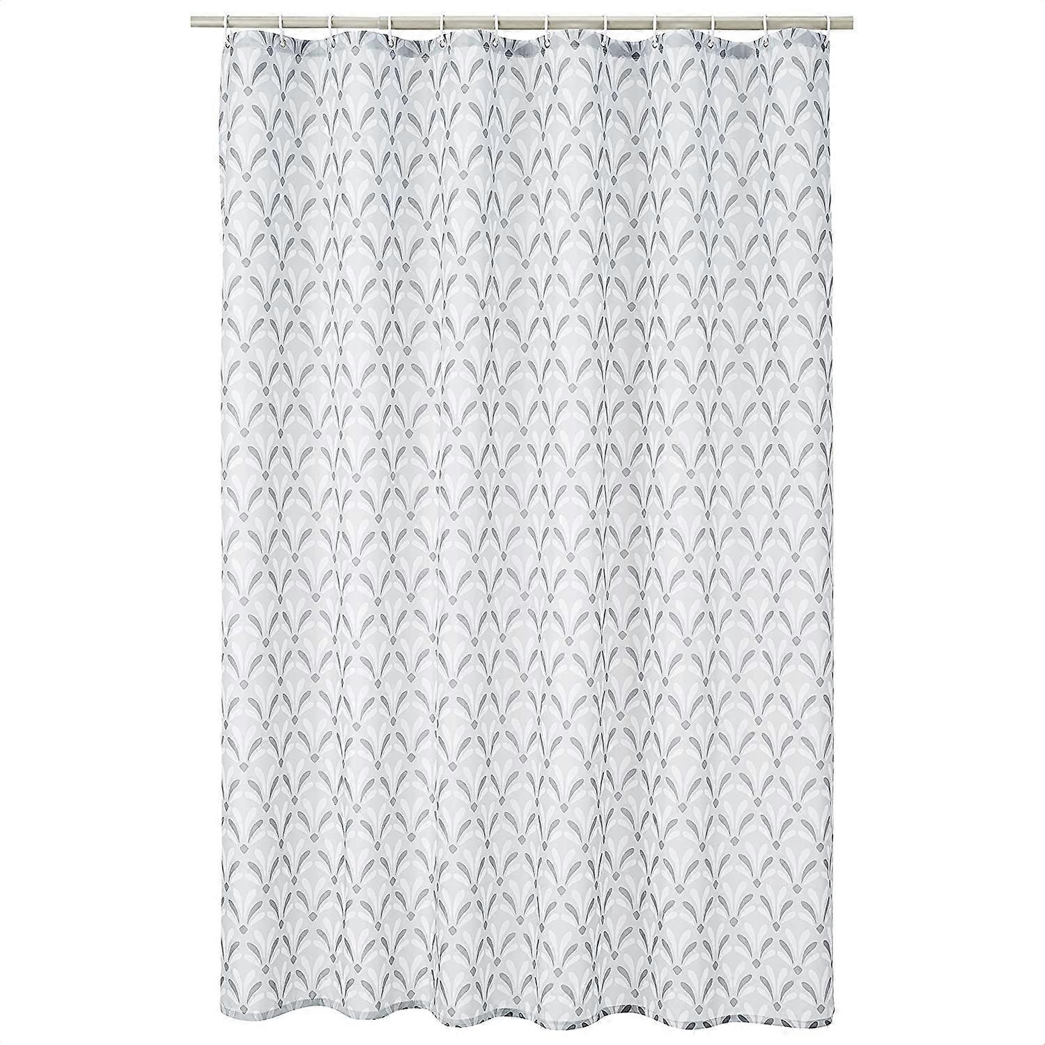 Cortina de Chuveiro em Tecido - 72 x 72 Polegadas, Cinza Art Deco para banheiro