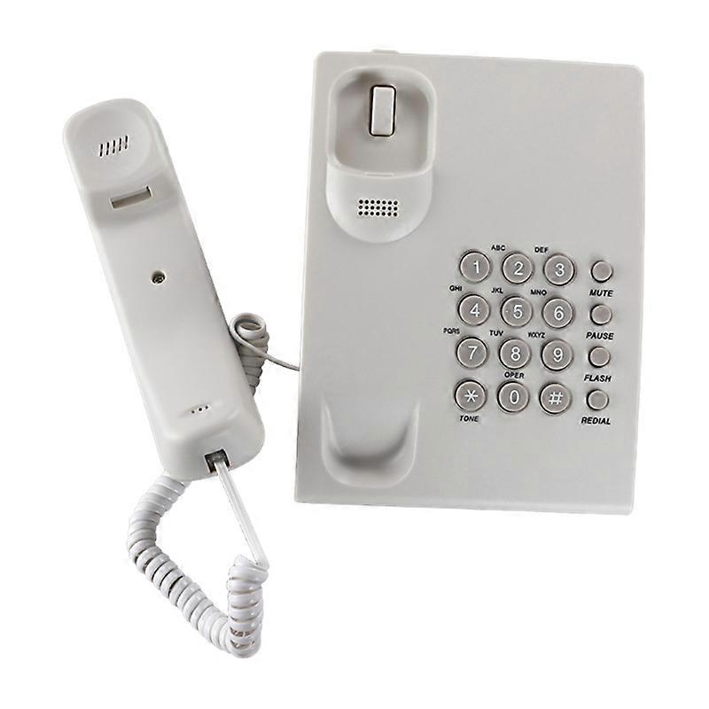 Corded Phone Desktop Fixed Telephone Wall Mountable Landline Phone for Redial