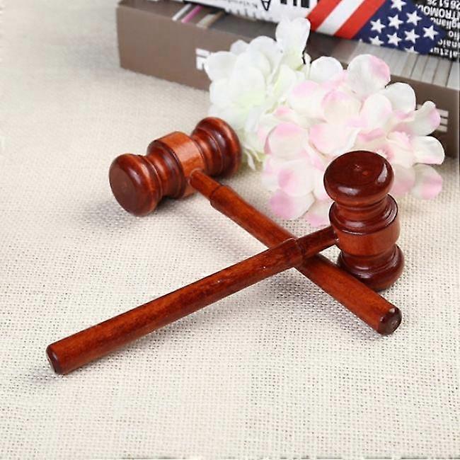 2PCS Mini Hammer Lawyer Decoration Hammers Judge Hammer