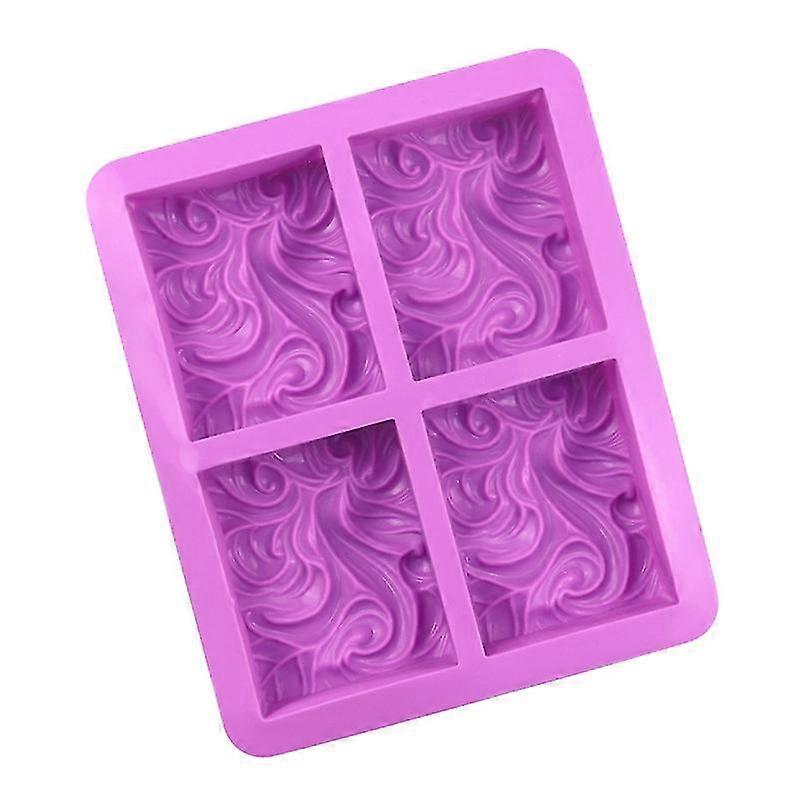 Soap Molds Silicone Soap Molds For Soap Making, 4 Cavity Rectangular Baking Molds For Muffin Cupcakes Bread Baking