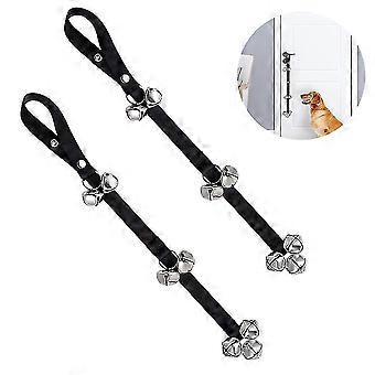 2 Pack Dog Doorbell Training Adjustable Premium Quality Door Bell For Puppy Ring To Go Outside Potty Bells Premium Quality Nylon Dog Loud Bells