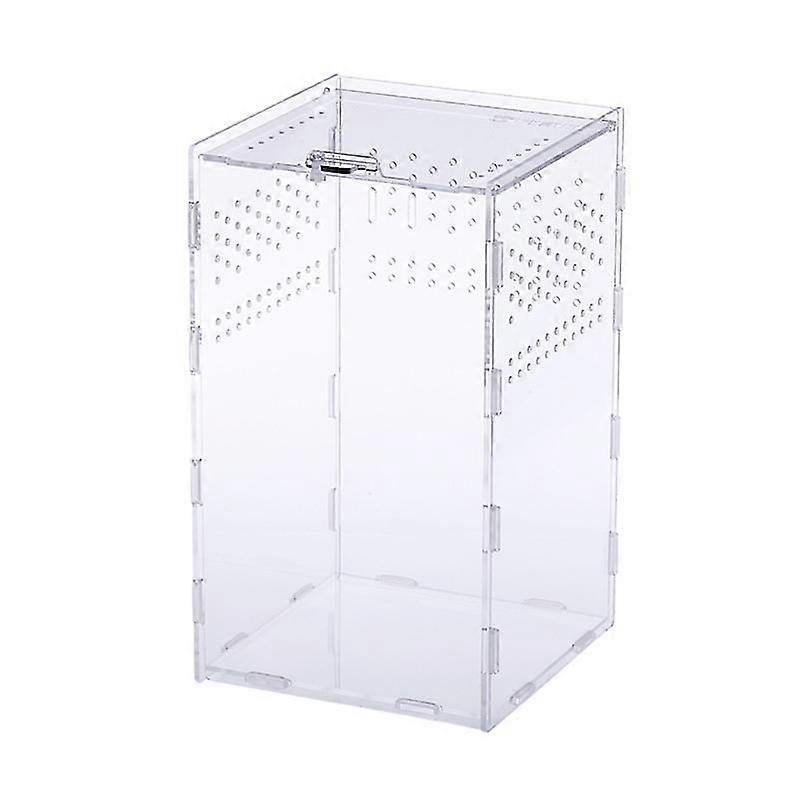 Reptile Feeding Box Acrylic Terrarium Containers For Spider Lizard Frog Beetle