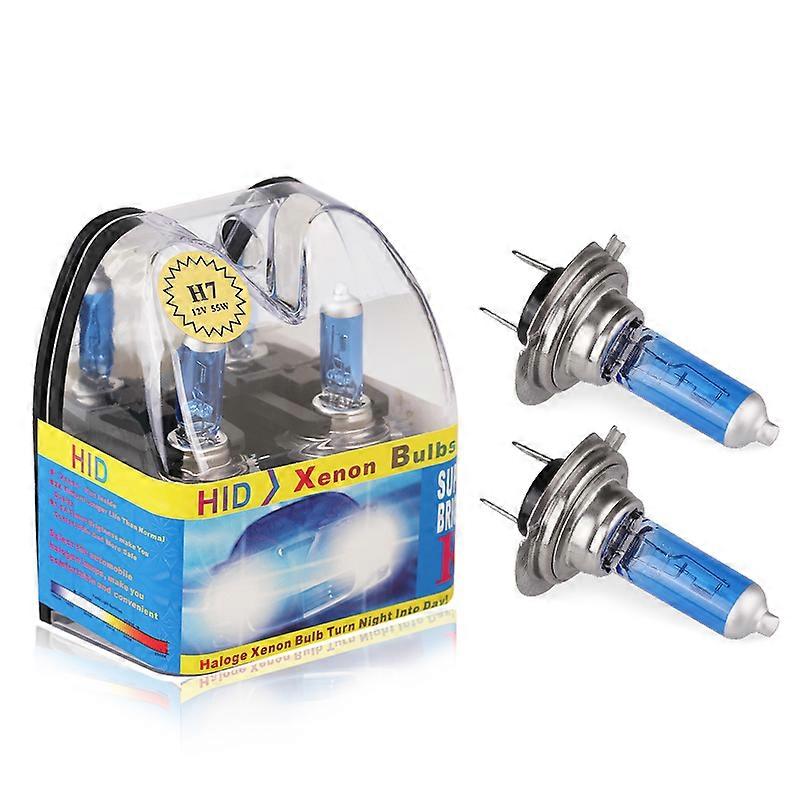 2PCS H7 halogen Headlight light 12V 55W 5000K-6000K Super White Car halogen light fog light High Power Car Light Source