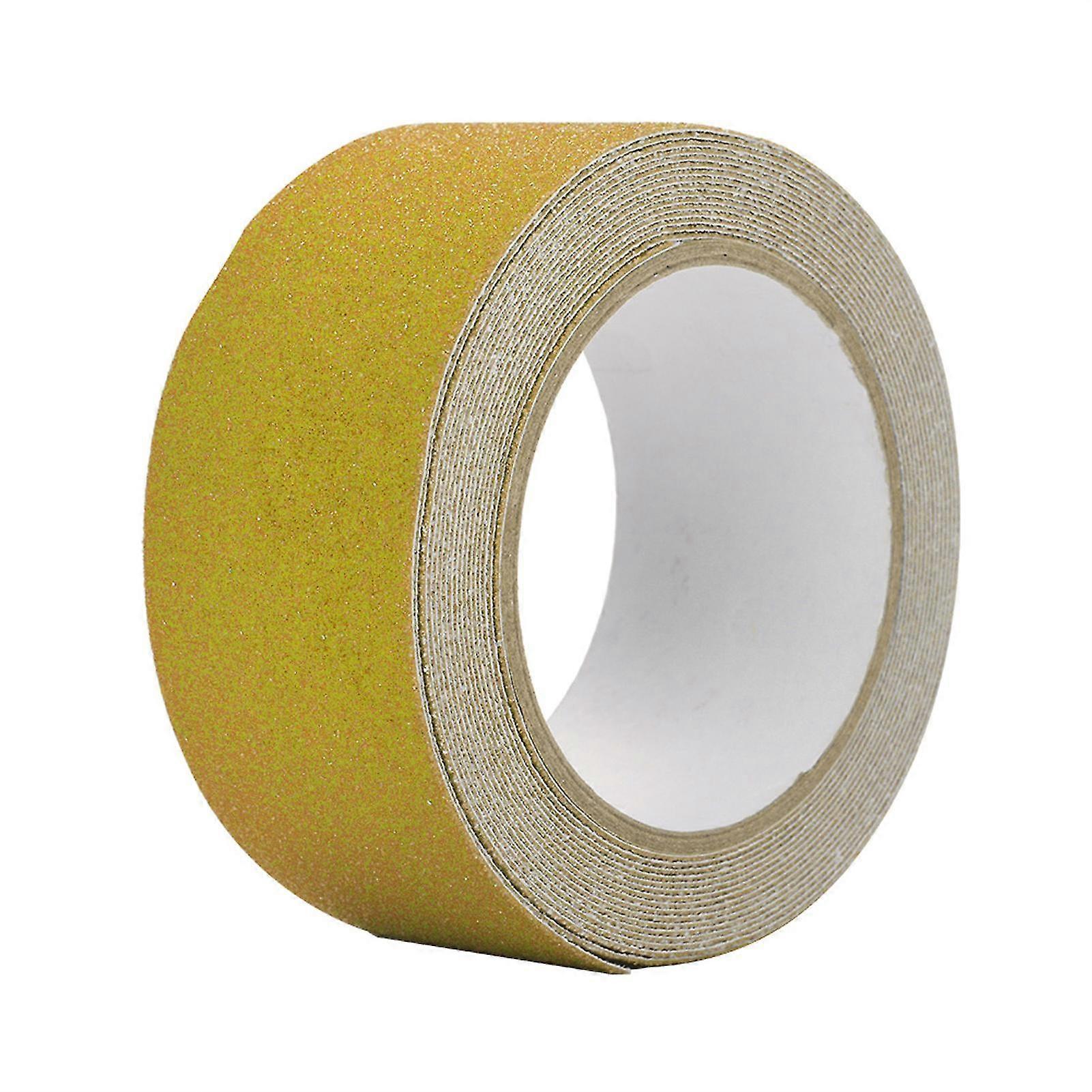 PVC Non Slip Adhesive Tape 5M x 5cm for Stair Step Floor Safety and Decoration in Yellow