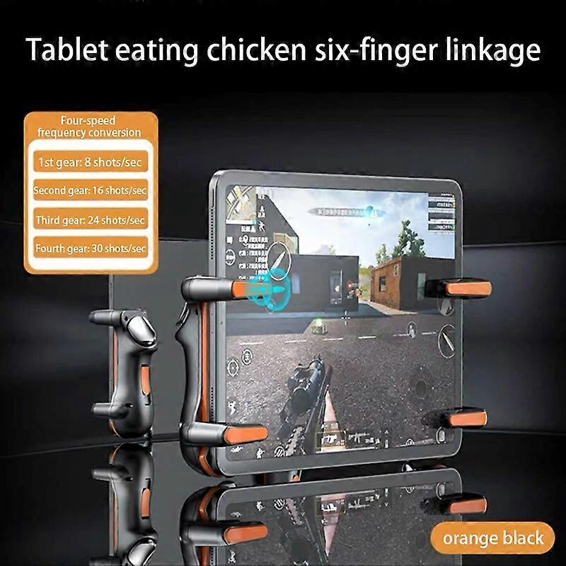 Six Finger Ipad PUBG Controller Capacitance Adjustable Mobile Game Grip Accessories Trigger L1R1 Button Gamepad Joystick