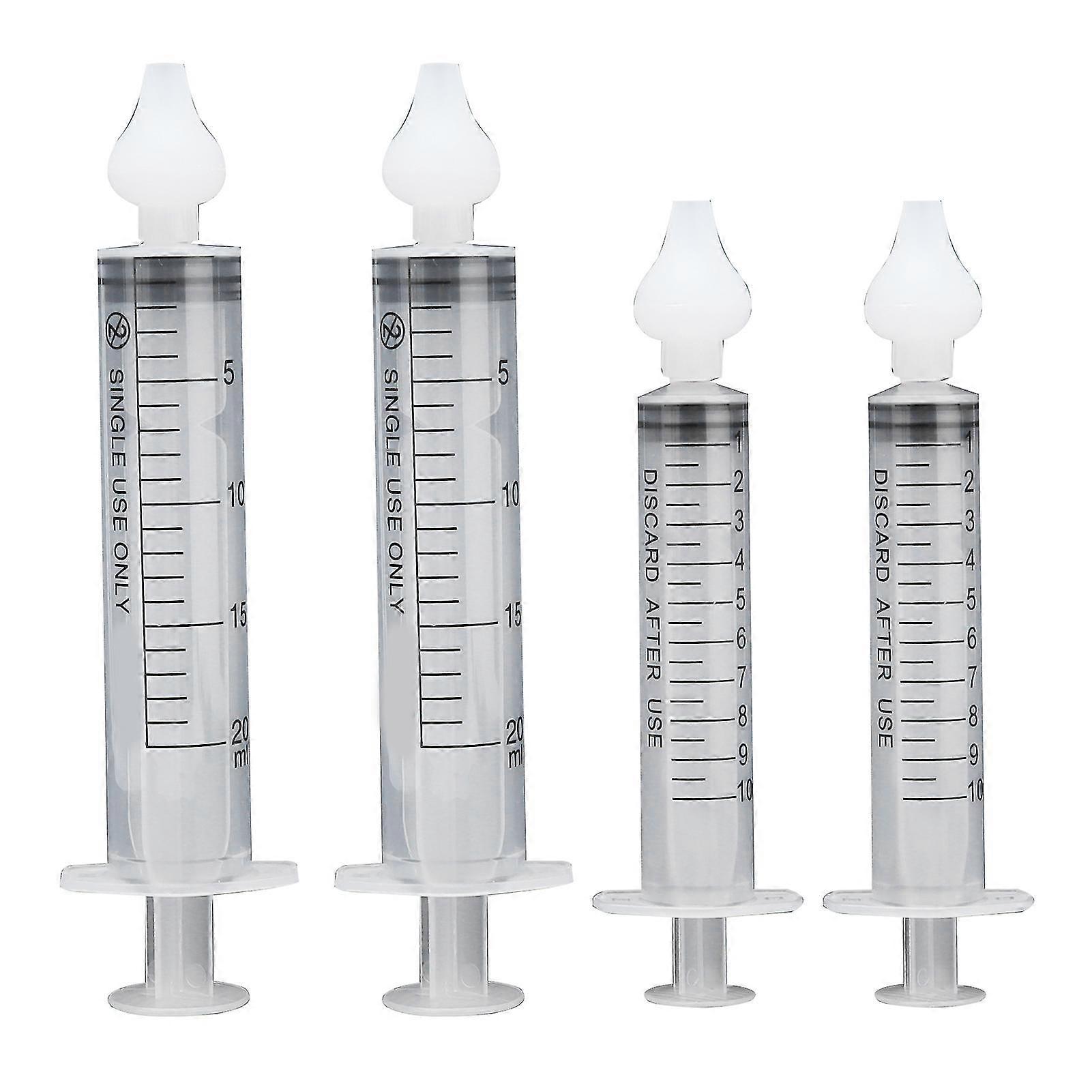4 Pcs Baby Nasal Irrigator With Syringes Safe Nasal Cleaner With Silicone Nasal Suction Tip For Newborn Infants
