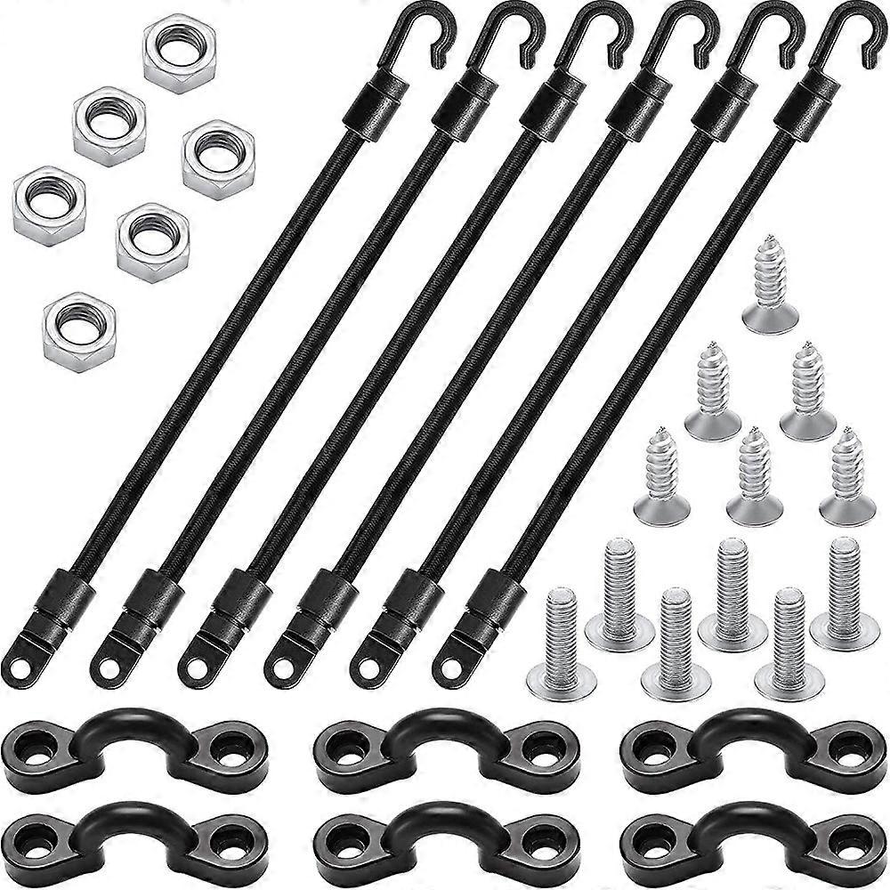 Dww-6 Acessórios para Caiaque: Corda Elástica de 6 mm e 18 polegadas com Gancho de Parafuso e Laço Fixo
