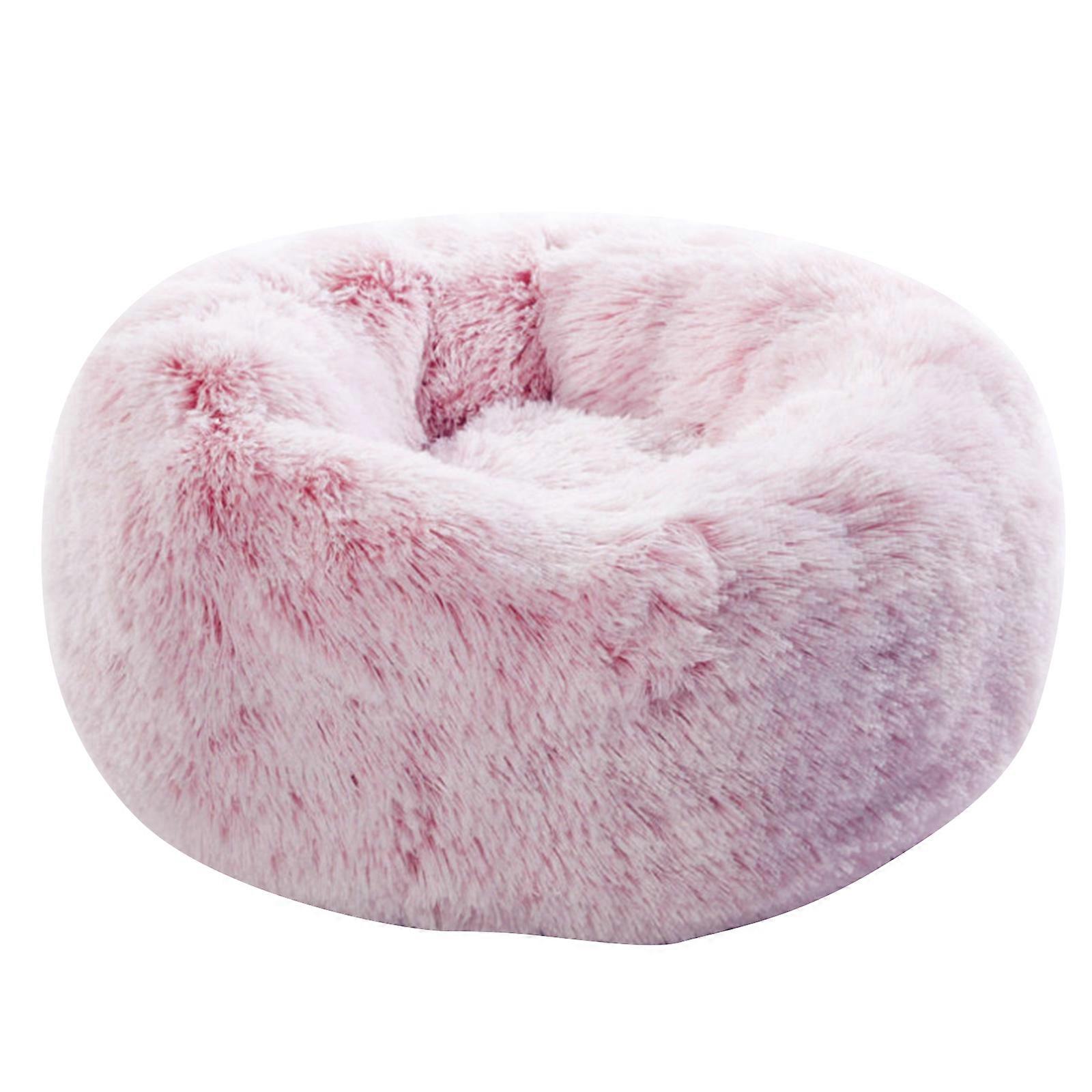 מיטת כלבים מרגיעה לכלבים גדולים סופגנייה רחיצה מיטת חיות מחמד גדולה אנטי חרדה עגולה רכה קטיפה דמוית פרווה מיטת כלבים