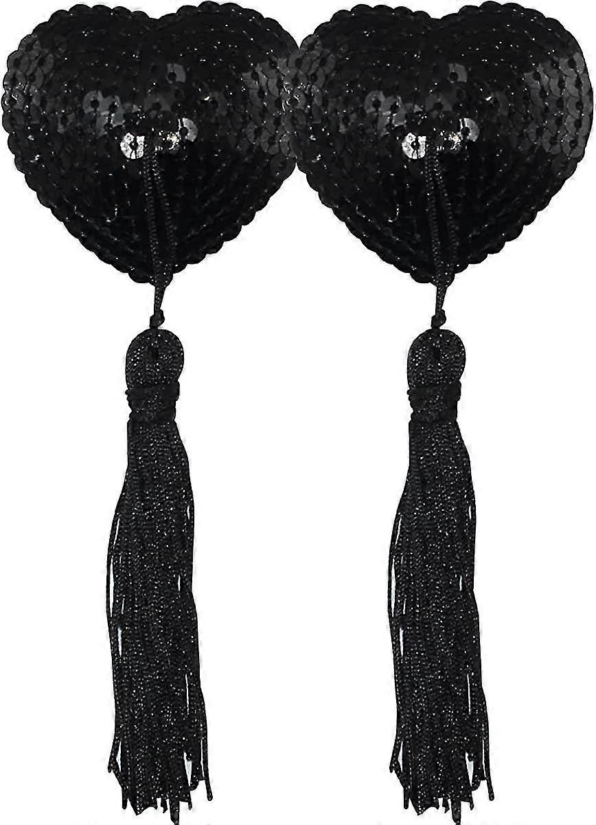 Cache-tétons à paillettes - Cache-tétons pour femmes, taille S, avec pompon, pâte mammaire auto-adhésive