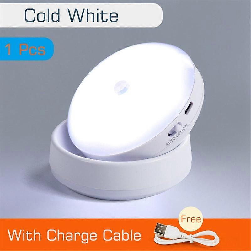 360 Rotated PIR Motion Sensor Night Light Led Wall Lamps Rechargeable Auto/On/Off Under Cabinet Light Wireless Closet Night Lamp Motor Vehicle Lightin