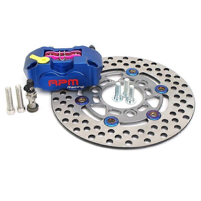Motorcycle Brake Caliper 2 Piston RPM 200mm Disc Floating Rotor 70mm Pitching Front Universal for Yamaha RSZ JOG BWS Zuma Aerox