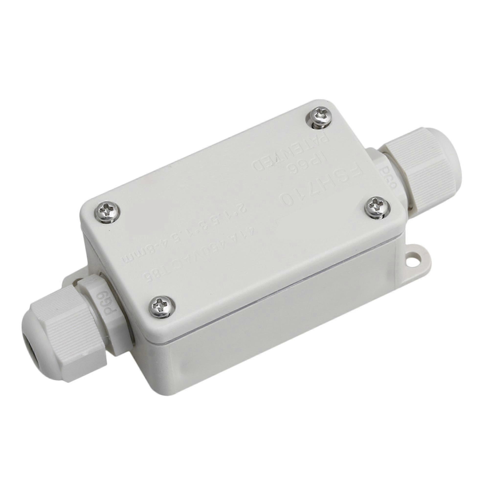 4Pcs Ip65 2 Way Electrical Junction Box Ip65 With P02-D3 Terminal White