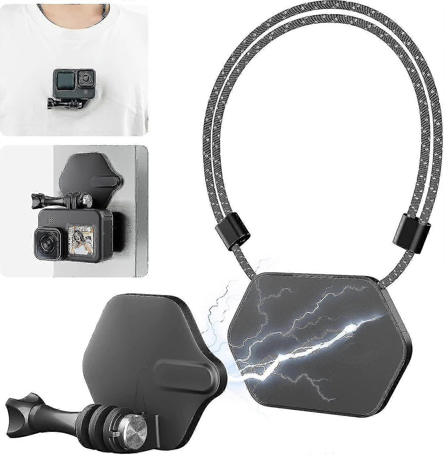 Magnetic Snap Action Camera Mount, Insta360 Series, Dji Osmo Action, Chest Mount With Quick Release, For Smartphone&most Cameras