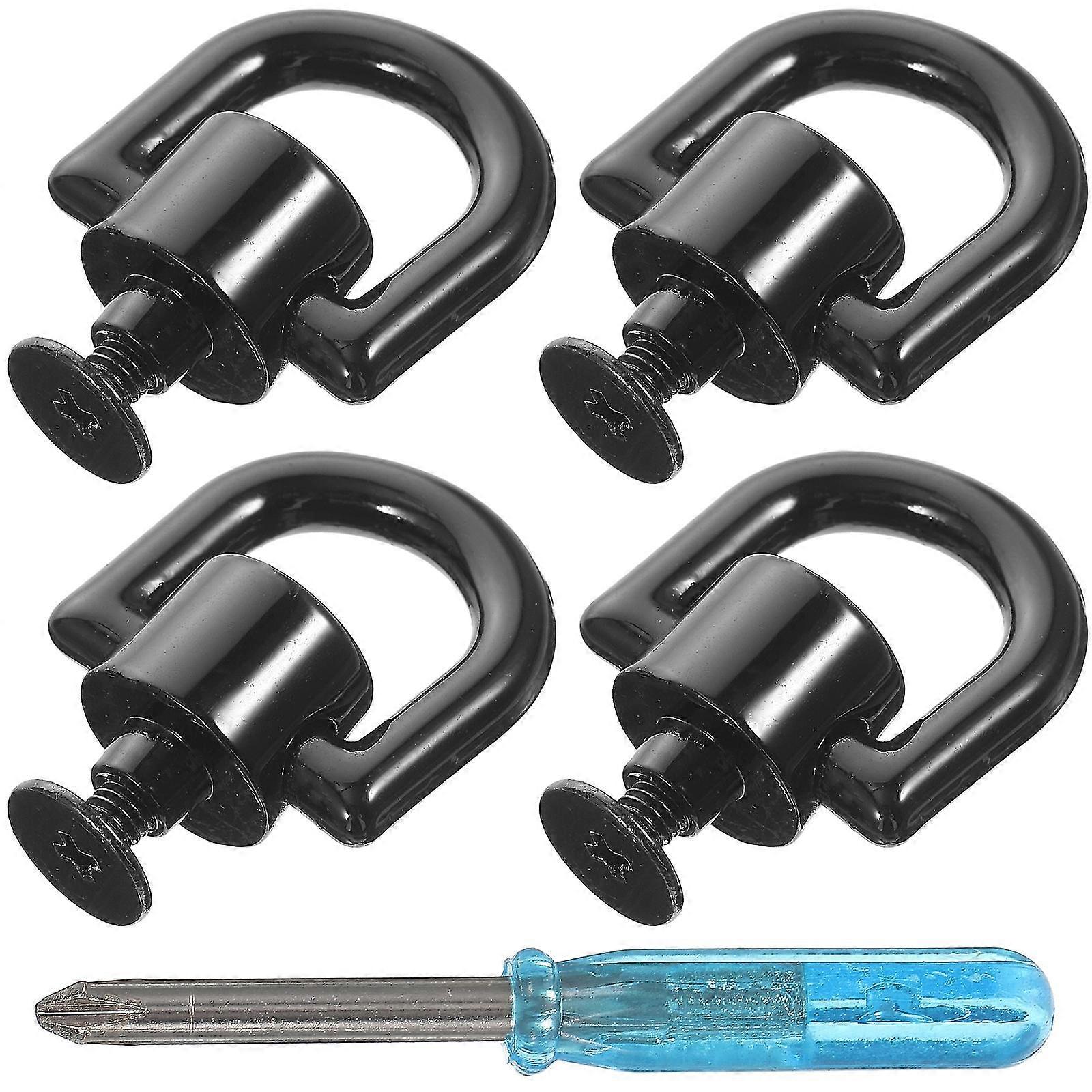 4pcs Rotatable Rivet Stud D Rings Multi-function D Rings Rotating Backpack Purse Accessories