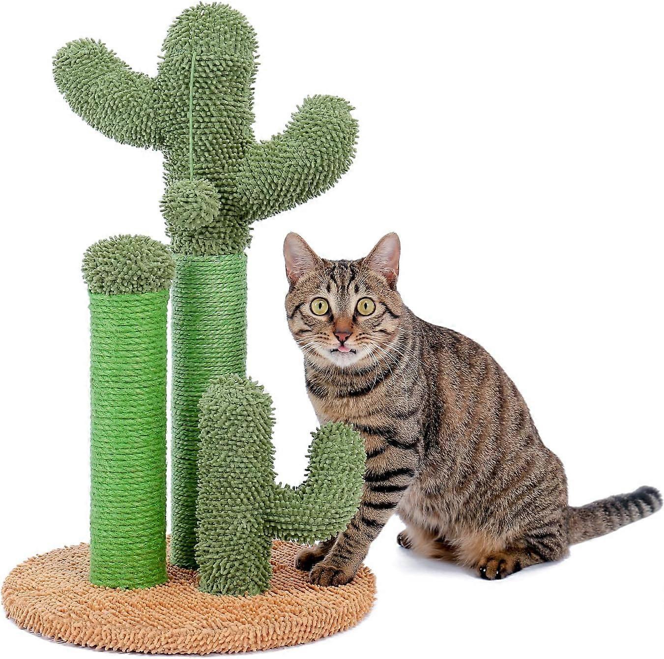 Road Creative Cactus Cat Tree - 3 Posts in 1 Set - Brown M - 32x53cm