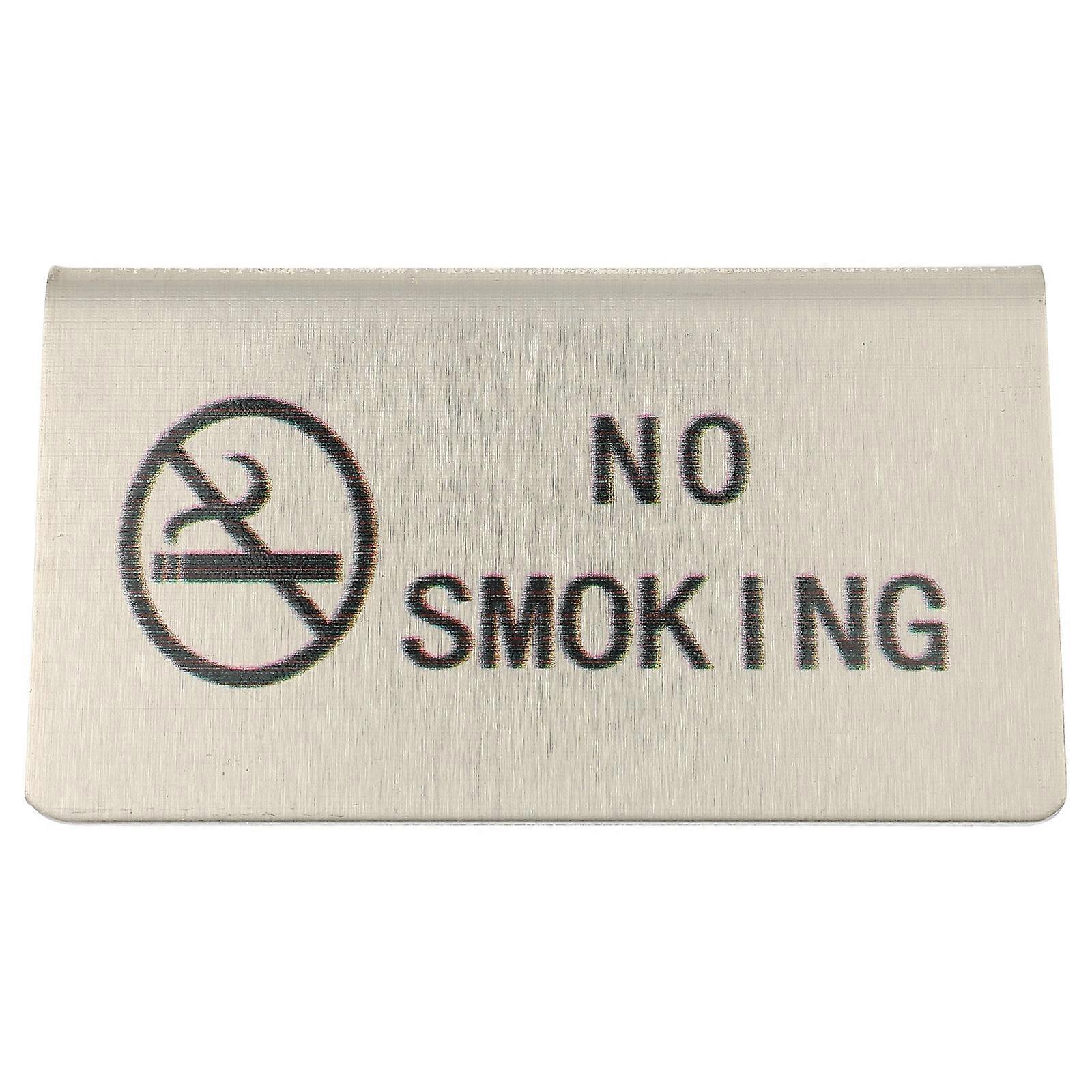 No Smoking Sign Board Indoor No Smoking Table Board Stainless Steel No Smoking Indicator Board