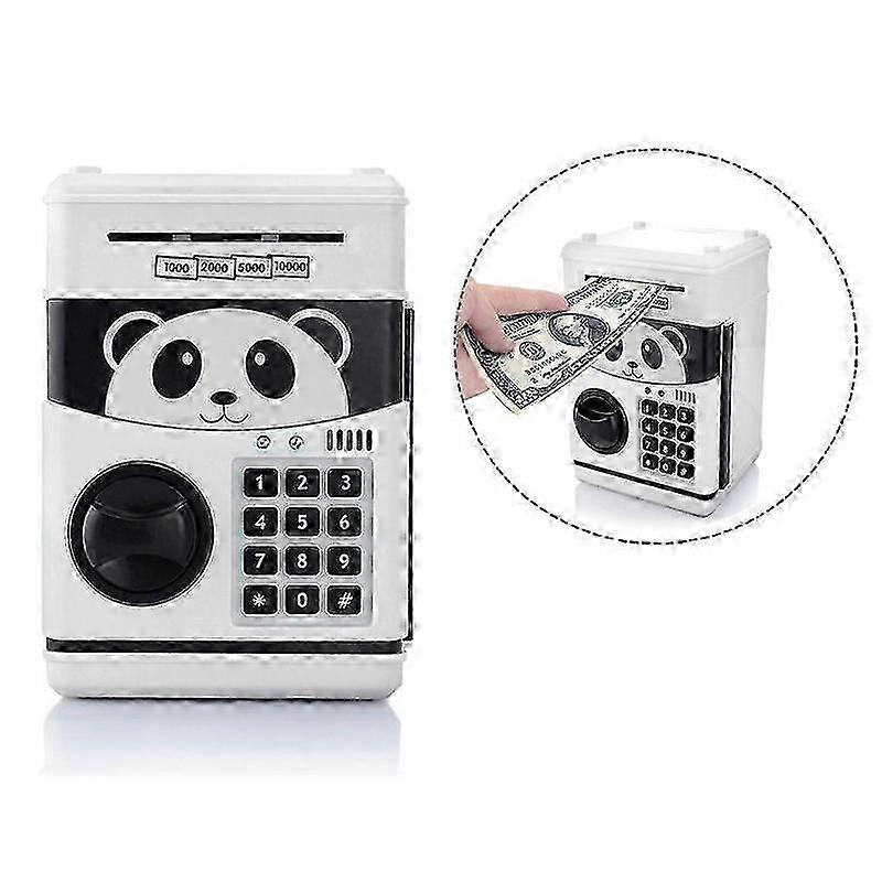 Barsinfi Cartoon Piggy Bank Coin Piggy Bank Atm Deposit Machine Automatic Panda Piggy Bank Code Locks For Children