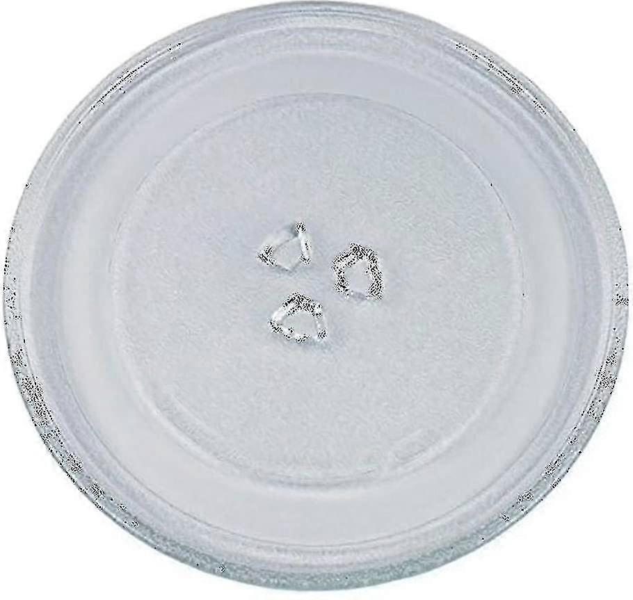Placa de vidro giratório de micro-ondas universal com 3 luminárias, 24,5 cm