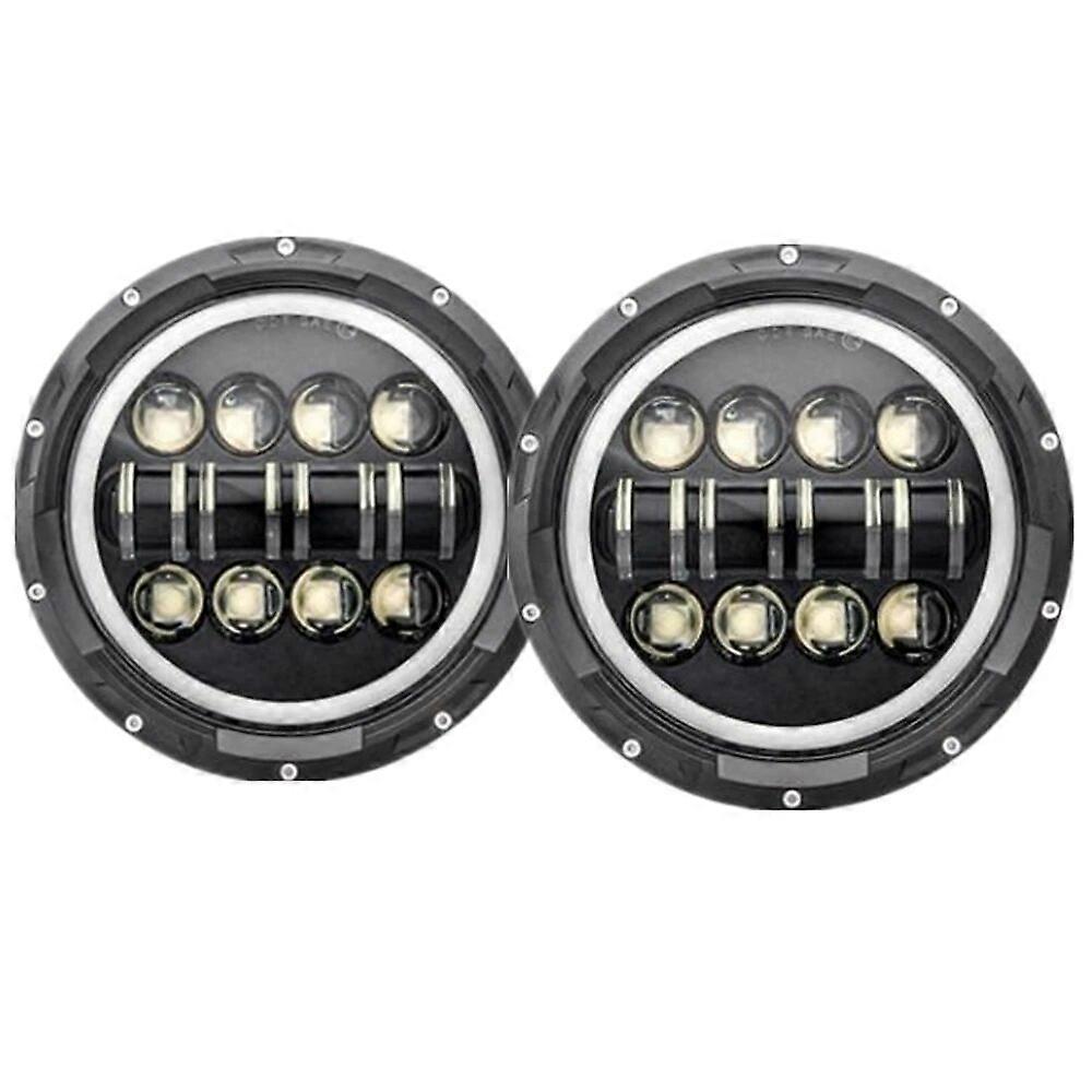 Για Suzuki Samurai SJ410 7 ιντσών LED Στρογγυλοί Προβολείς DRL Hi Lo Beam Προβολέας Fit Lada Niva 4X4 offroad Αξεσουάρ Αυτοκινήτου Μαύρο
