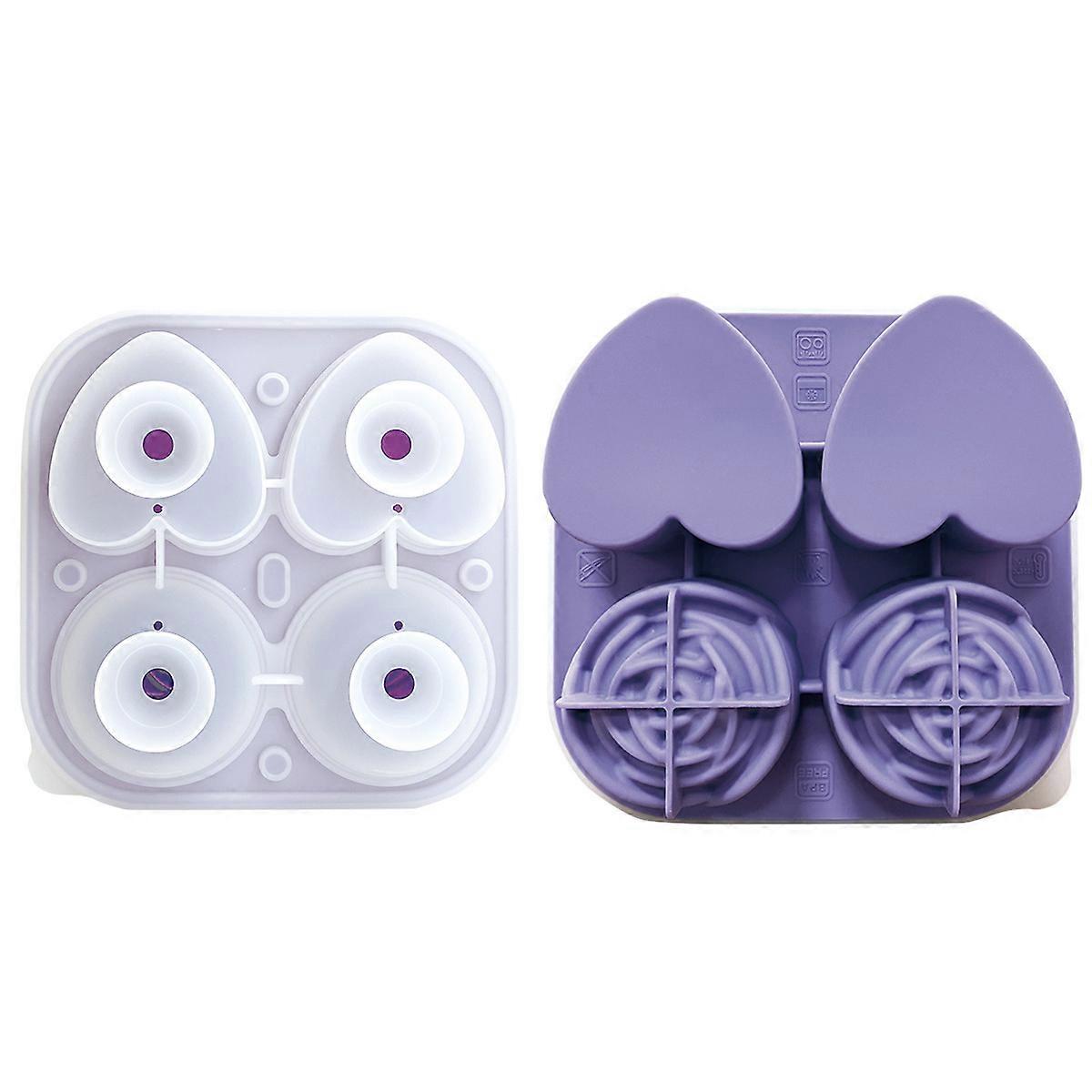 Diamond Rose Heart Ice Cube Molds