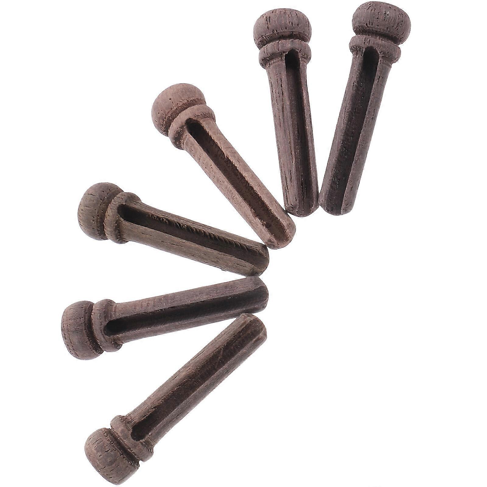 6pcs Palisander Gitarre Bridge End Pin Set
