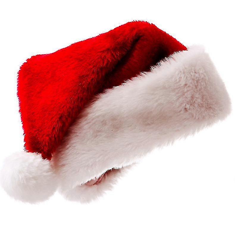 Tomtehatt Julhatt Vuxen Julhatt Jultomten Hatt Deluxe Plysch Jultomtehatt För Juldräkt