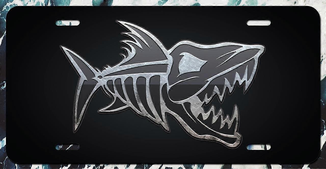 Bonefish Placa de Licença Tag Vanity Metal | Metal impresso UV | 6 polegadas por 12 polegadas | Carro Caminhão RV Trailer Wall Shop Man Cave | VLP478