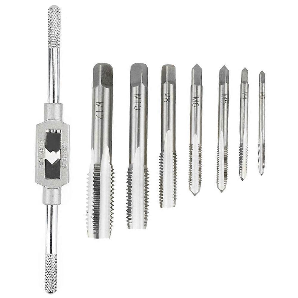 8Pcs/Set Screw Thread Tap Holder M3-M12 for Metal Processing Wrench Tool Kit JIKAIX