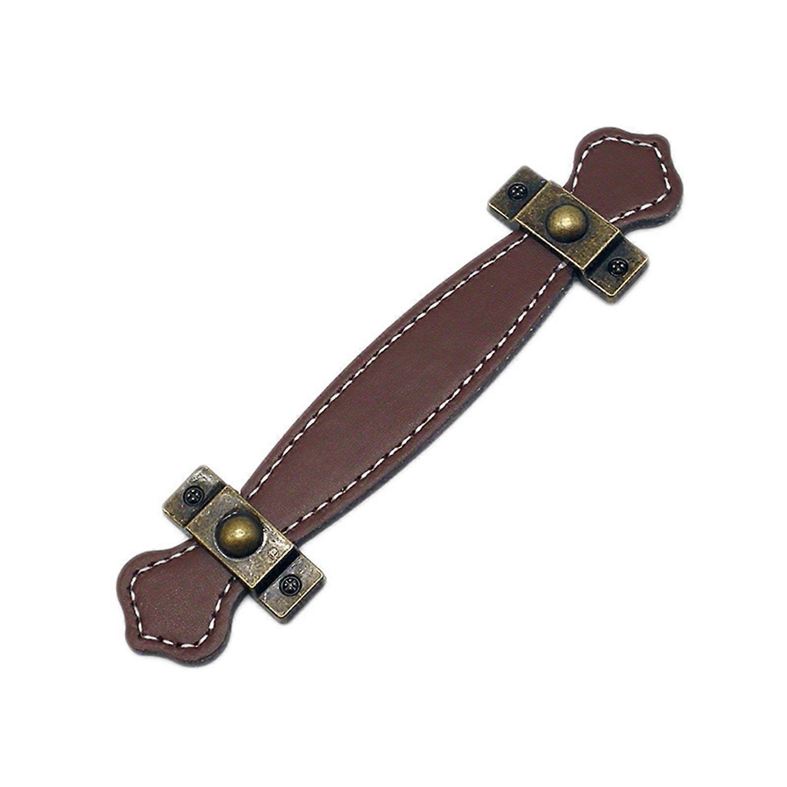 Anti-slid Handle Strap Effective Faux Leather Fine Texture Wide Application Pull Handle for Home