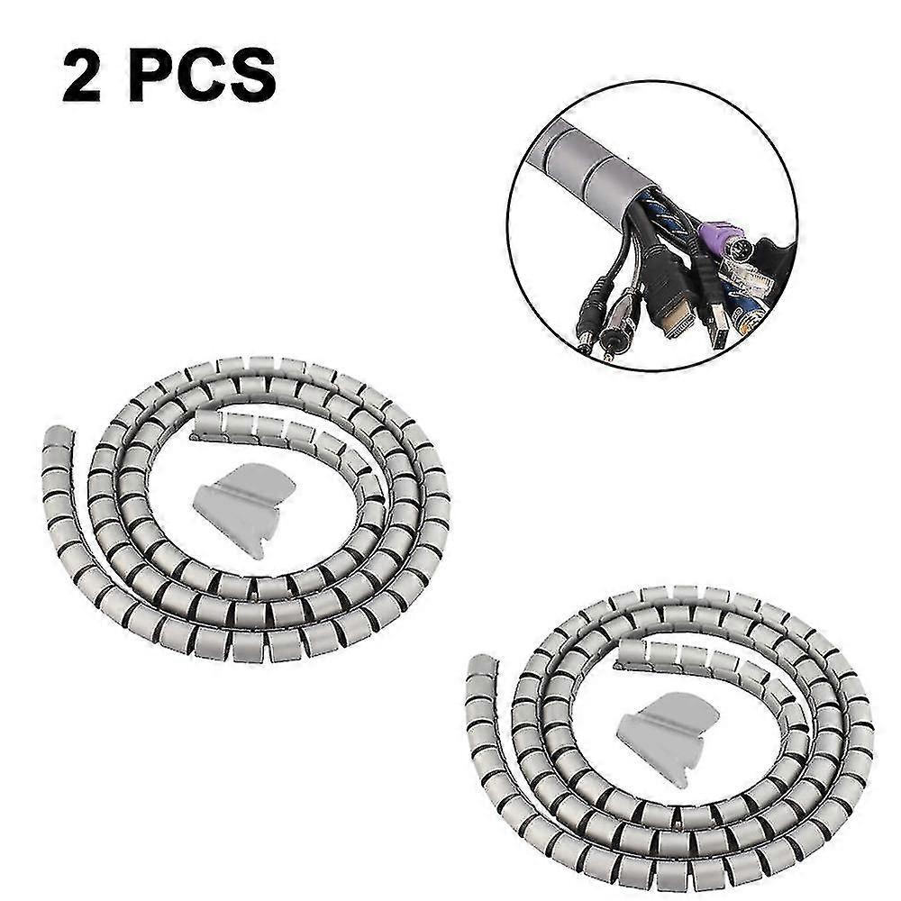 2pcs Cable Sleeve,cable Winding Tube Cable Management Sleeve For Home