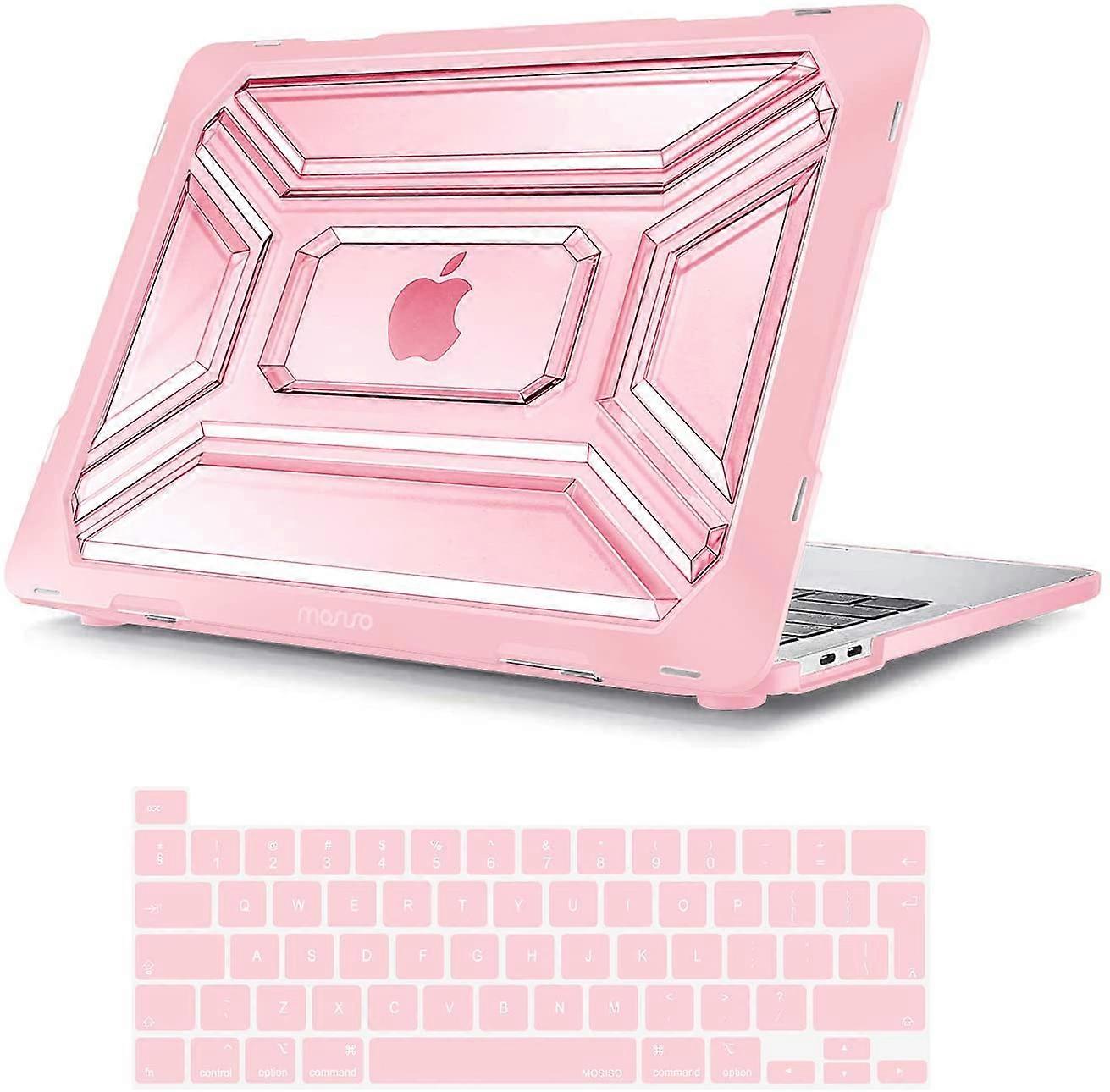 Rose Quartz  Compatible with MacBook Pro 13 inch Case 2021 2020 M1 A2338 A2289 A2251 with Touch Bar Touch ID, Protective Heavy Duty Plastic Hard Shell