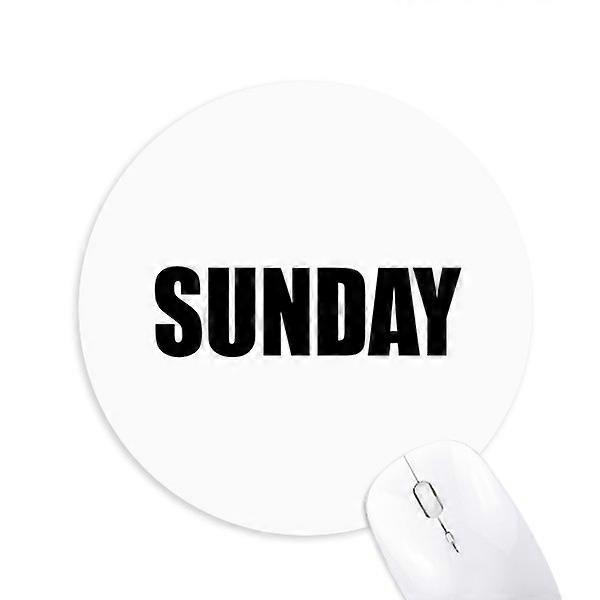 Sunday Weeks Black Words Round Non-Slip Rubber Mousepad Game Office Mouse Pad