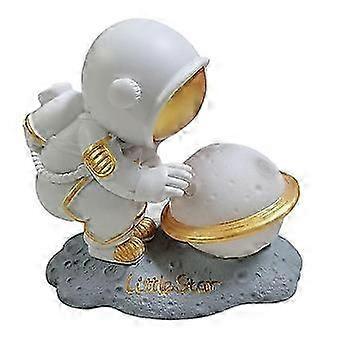 Astronaut Diary Planet Night Light Ornament, Resin Bedside Lamp, Ornaments For Bedroom Decor