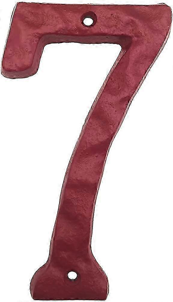 5.5 Inch High Cast Iron House Number, Solid Hammered Home Address Numbers