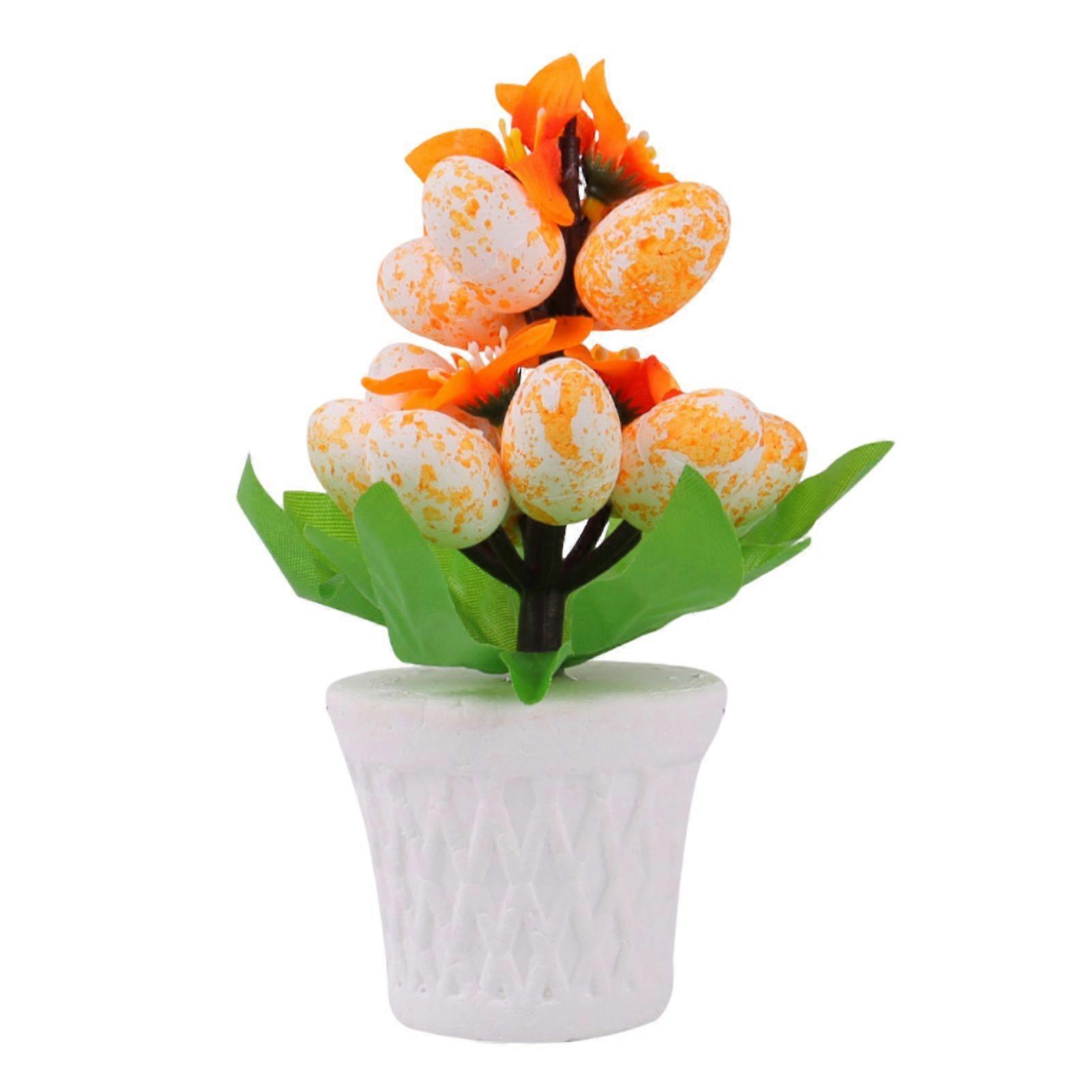 Easter Egg Bonsai Tree Decoration Artificial Eggs Plants Multicolor Easter Eggs Ornament Indoor Outdoor Easter Party Decor