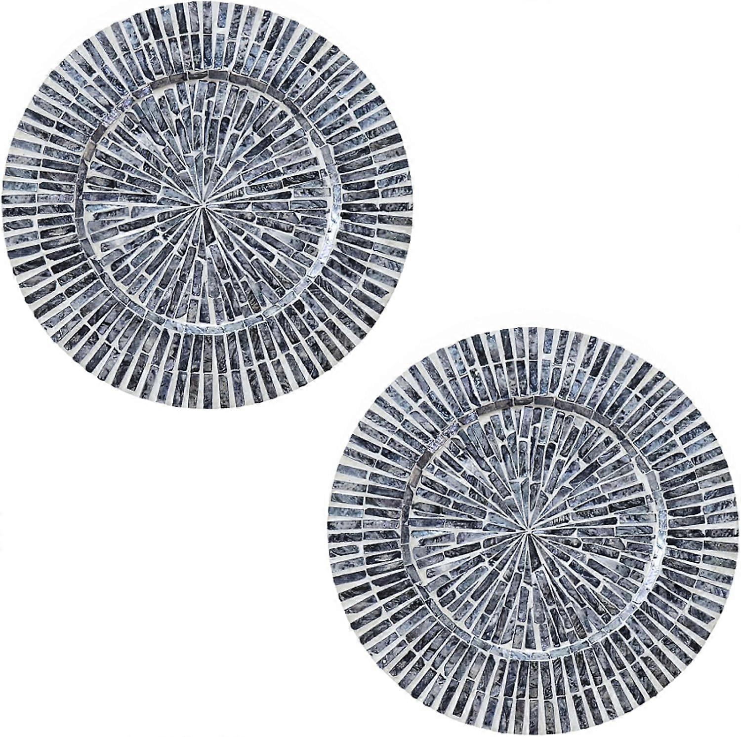 2 Set Decorative Charger Plates for Dining Events