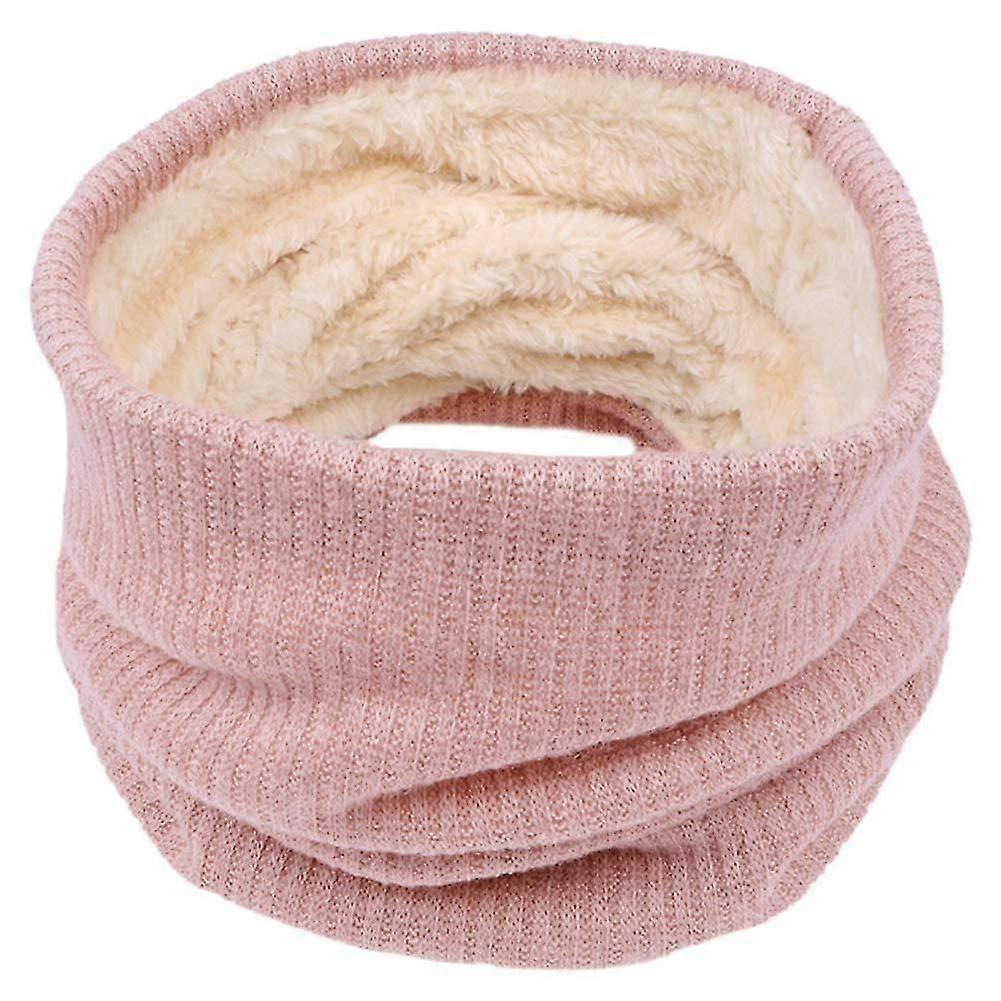 Eșarfă de iarnă dublu strat gât mai cald Knit Fleece căptușite Circle Loop windproof eșarfe groase Cadouri pentru femei bărbați