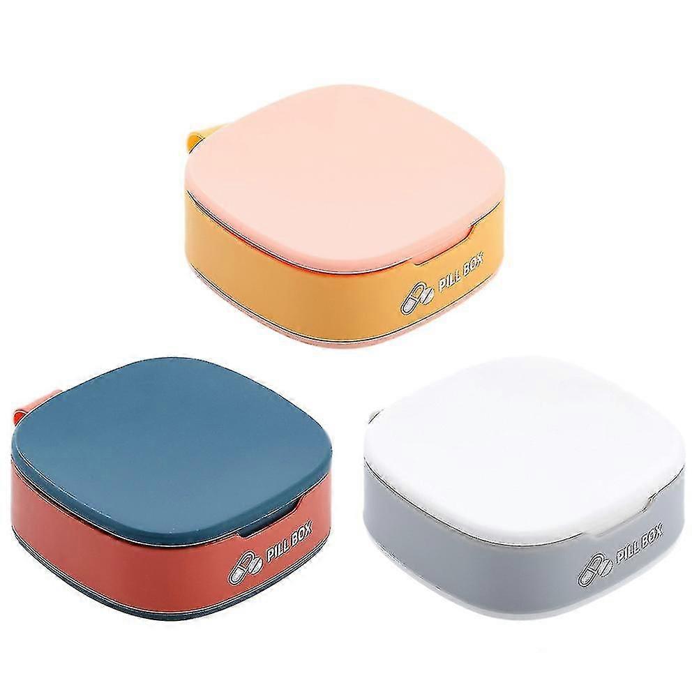 3pcs Small Pill Box Portable Pill Organizer Plastic Medicine Container