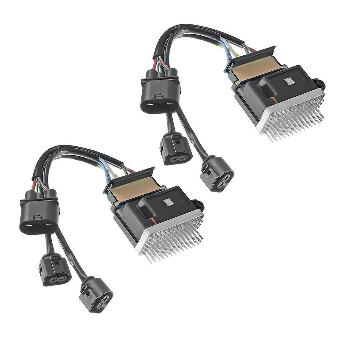 2Pcs New Engine Cooling Fan Control Module Unit 8K0959501G for A4 Q5 Q3 A5 S5 RS5 A6 S6 8K0959501A 8K0 959 501 G