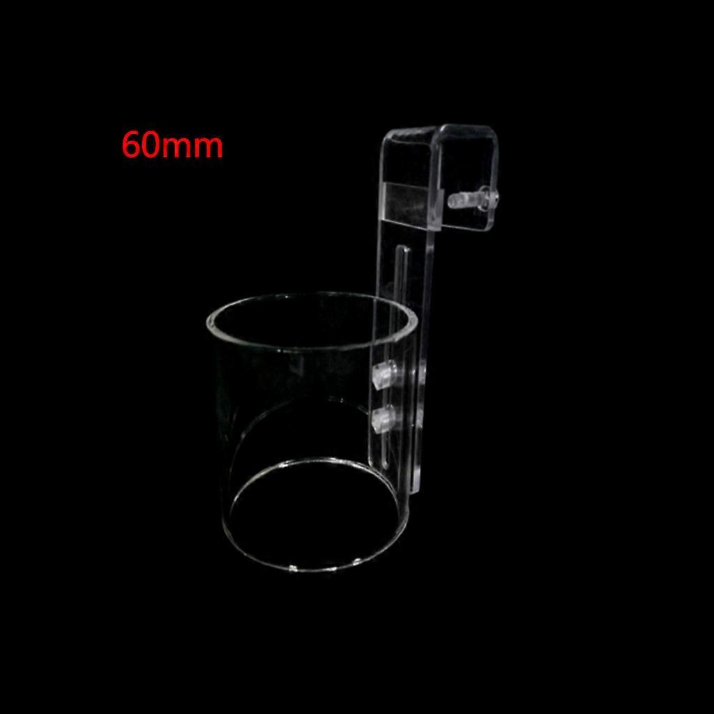 Fish Feeding Ring Safe Floating Food Feeder Circle Easy to Hang Transparent Acrylic Cylinder Shape for Guppy Betta  S